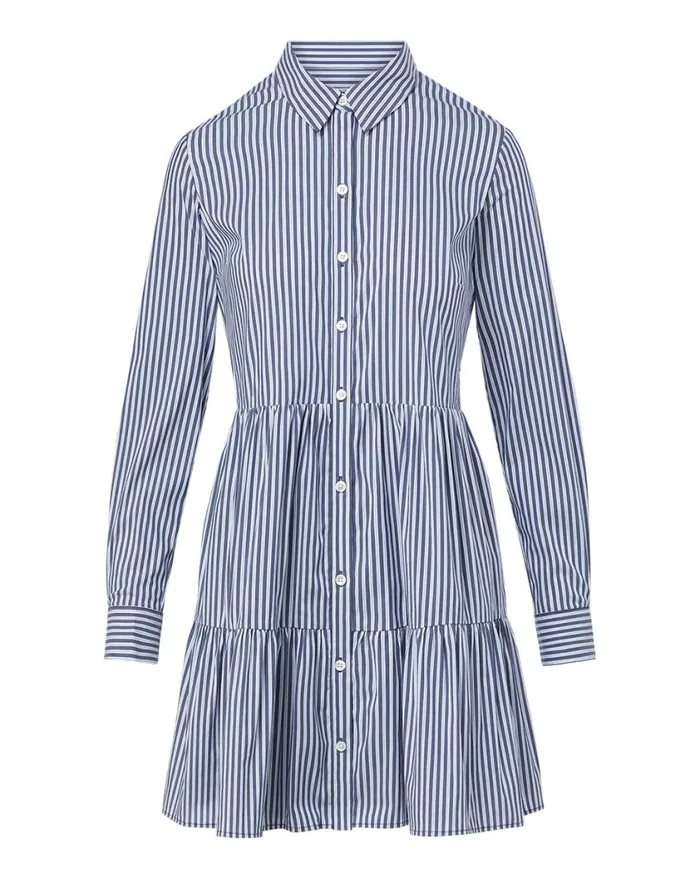 Dresses Shop Veronica Beard Jemila Striped Shirtdress Blue Multi