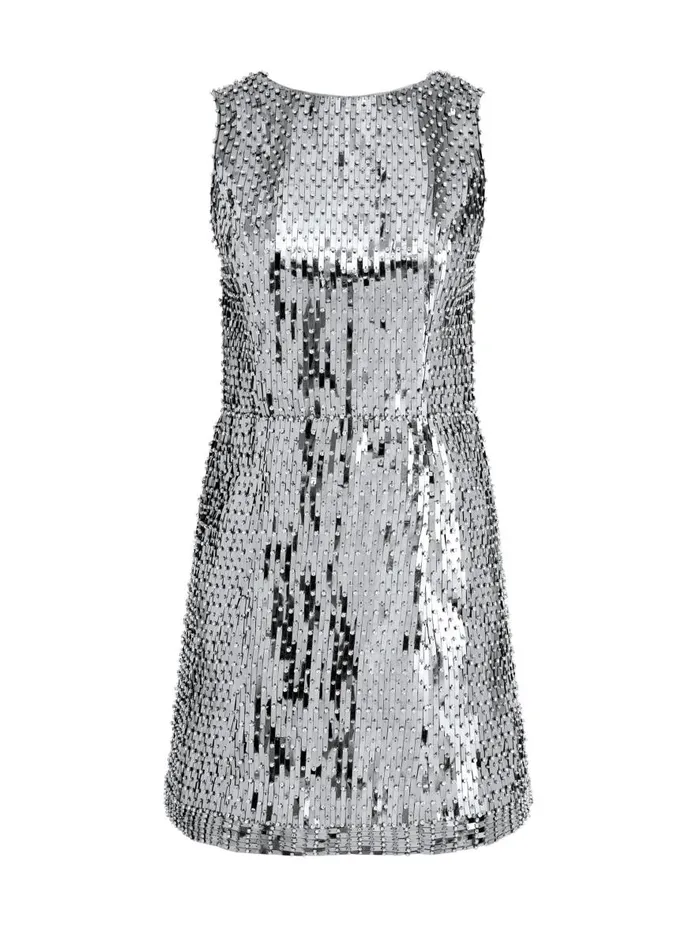 Dresses Women Alice Olivia LINDSEY EMBELLISHED MINI GOWN Silver