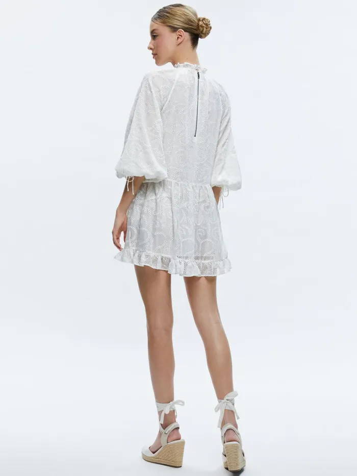 Dresses Women Alice Olivia SHERRIE GATHERED TUNIC DRESS Off White
