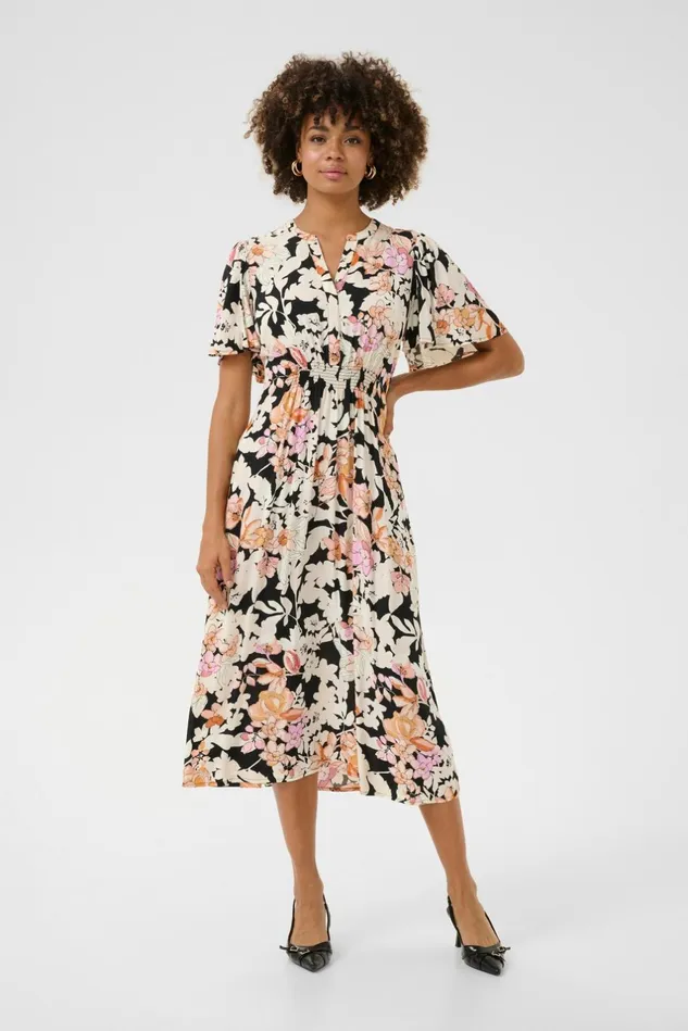 Dresses Women CULTURE CUaudrey Dress Orangepink Flower