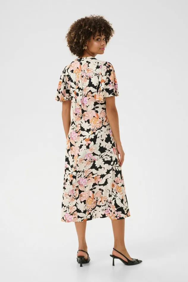 Dresses Women CULTURE CUaudrey Dress Orangepink Flower