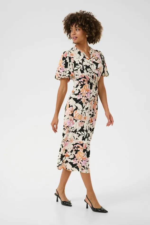 Dresses Women CULTURE CUaudrey Dress Orangepink Flower