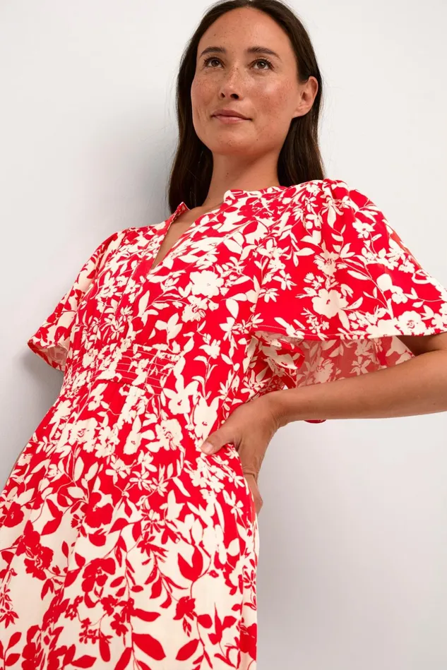Dresses Women CULTURE CUjenny Dress Red Whitecap Flower