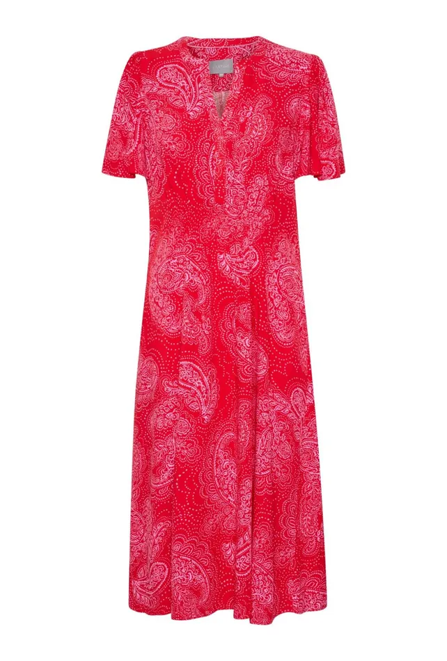 Dresses Women CULTURE CUpolly Dress Redpink Paisley