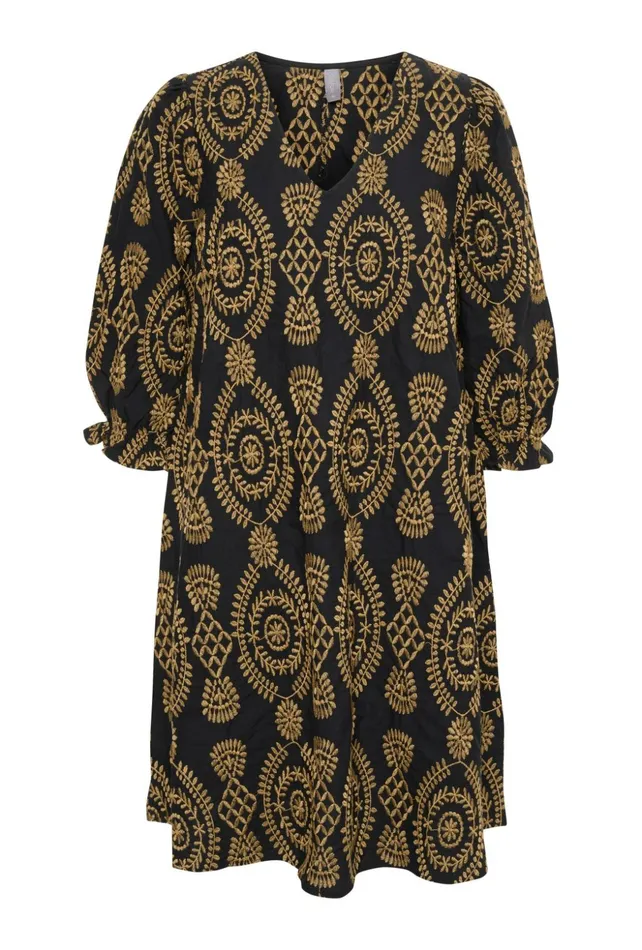 Dresses Women CULTURE CUtia Dress With Embroidery Black