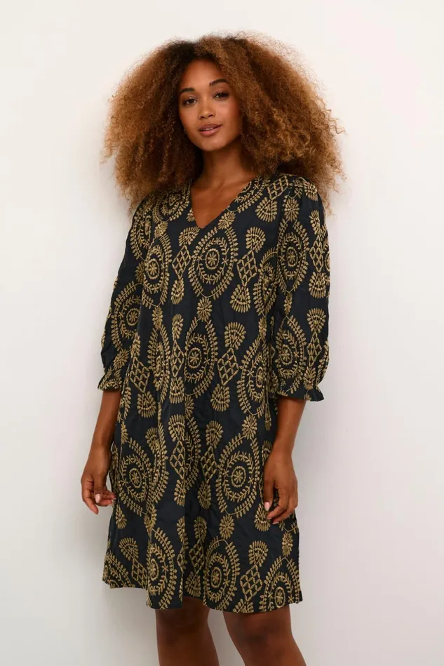 Dresses Women CULTURE CUtia Dress With Embroidery Black