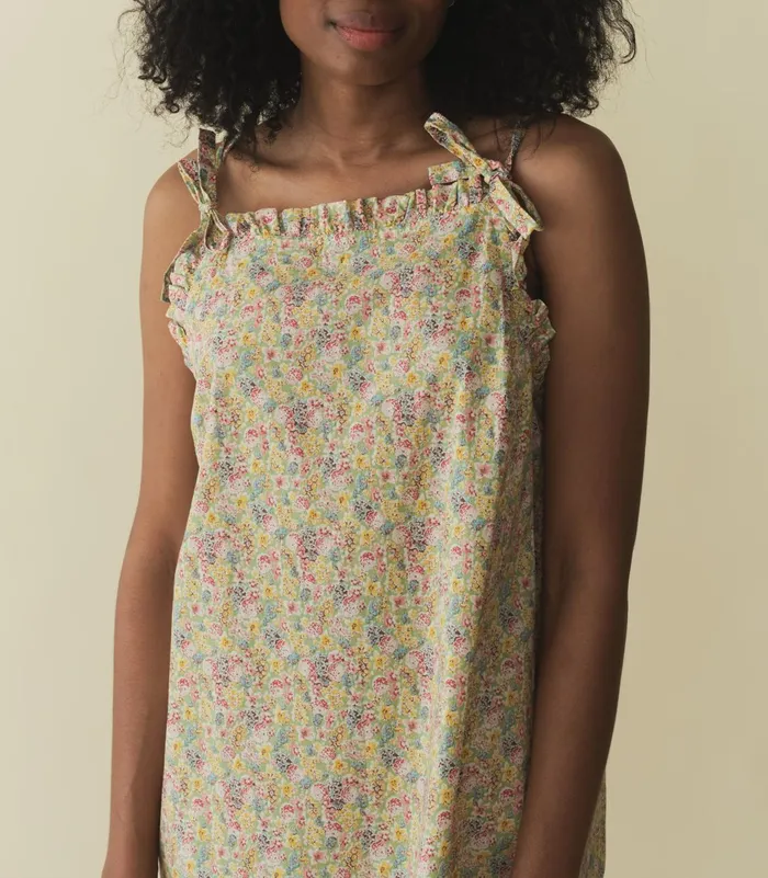 Dresses Women DEN Dee Dress Chrysanthemum Sky Floral Dresses Women DEN Dee Dress Chrysanthemum Sky Floral