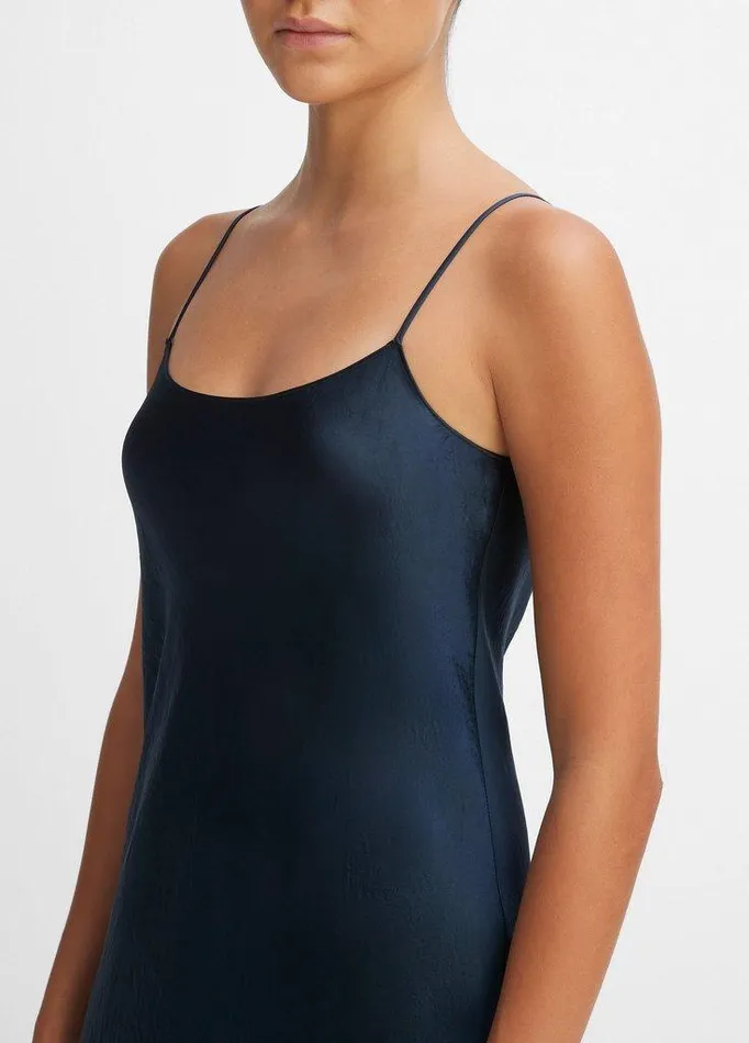 Dresses Women Vince Satin Slip Dress Coastal Blue Dresses Women Vince Satin Slip Dress Coastal Blue
