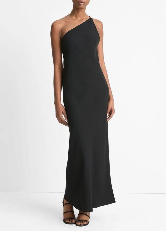 Dresses Women Vince SphereDetail OneShoulder Dress Black