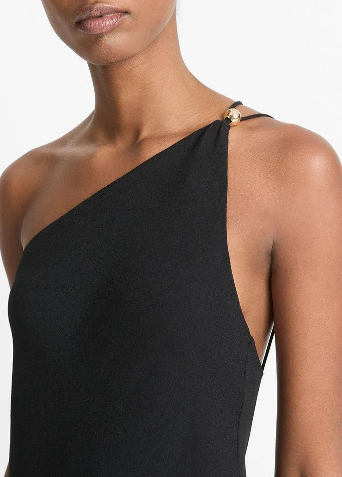 Dresses Women Vince SphereDetail OneShoulder Dress Black Dresses Women Vince SphereDetail OneShoulder Dress Black