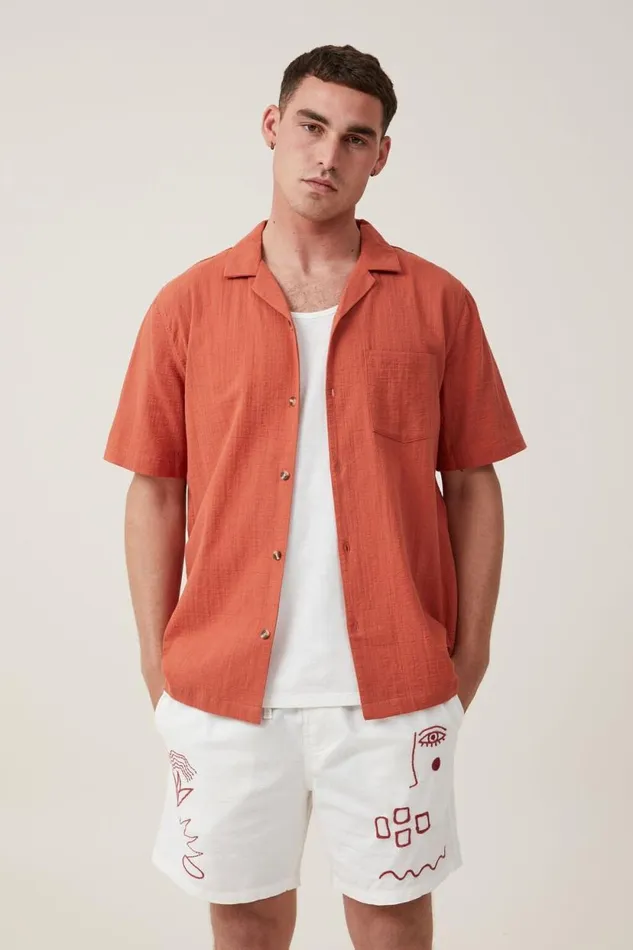 Easy Short Ecru Emb Men Cotton On Shorts Easy Short Ecru Emb Men Cotton On Shorts