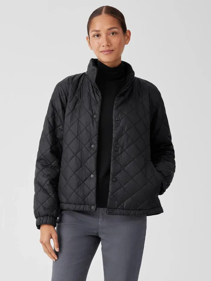 Eileen Fisher Extended Sizing 1X3X Eggshell Recycled Nylon Reversible Jacket Black 8211 Shop Eileen Fisher Extended Sizing 1X3X Eggshell Recycled Nylon Reversible Jacket Black 8211 Shop