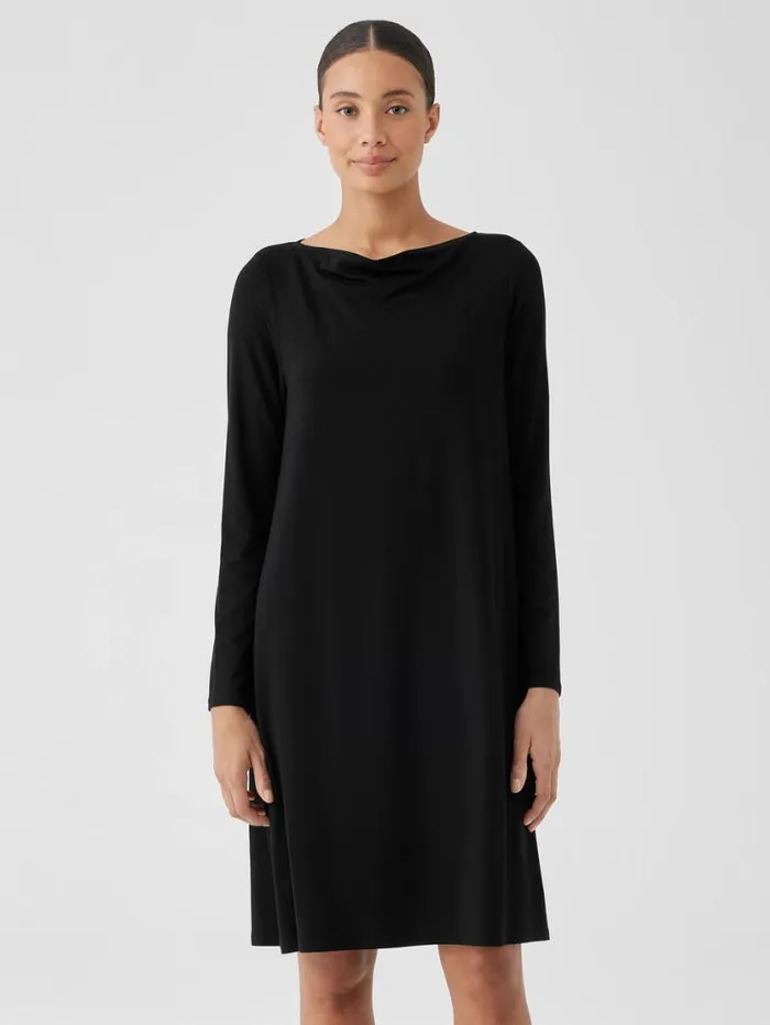 Eileen Fisher Extended Sizing 1X3X Fine Jersey Cowl Neck Dress Black 8211 Shop Eileen Fisher Extended Sizing 1X3X Fine Jersey Cowl Neck Dress Black 8211 Shop