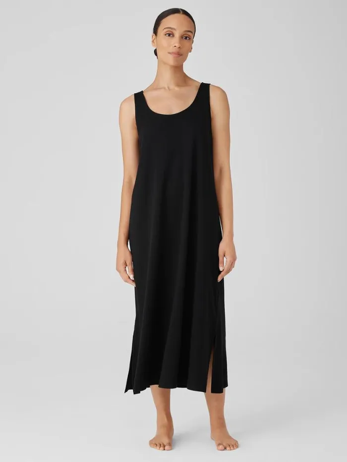 Eileen Fisher Extended Sizing 1X3X Organic Cotton Interlock Tank Sleep Dress Black 8211 Shop Eileen Fisher Extended Sizing 1X3X Organic Cotton Interlock Tank Sleep Dress Black 8211 Shop
