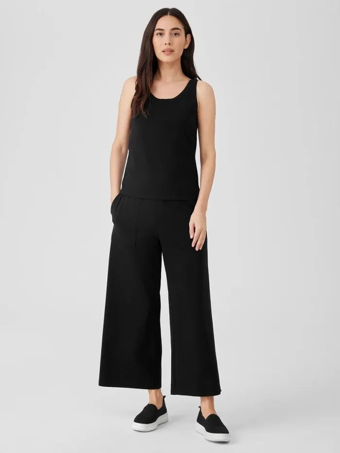 Eileen Fisher Tanks and Camis Pima Cotton Stretch Jersey Scoop Neck Tank Black 8211 Shop