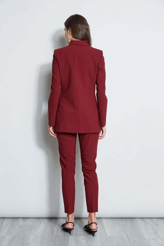 Elie Tahari 7 Button Blazer Bordeaux Women Jackets and Blazers