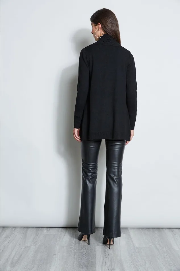 Elie Tahari Cable Cardigan Black Women Tops