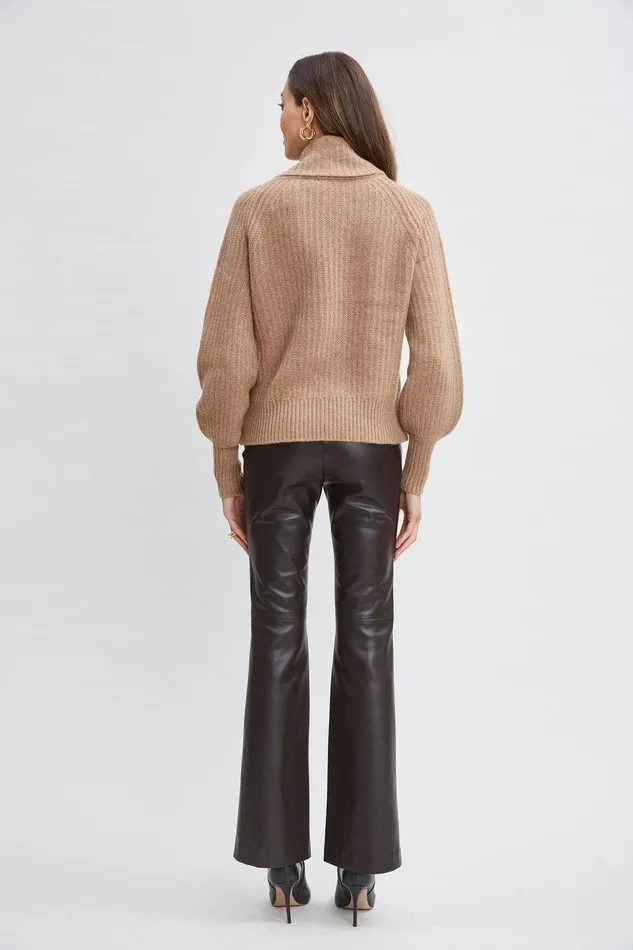 Elie Tahari Cashmere Button Sweater Saddle Women Tops