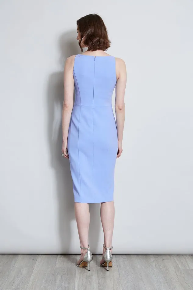 Elie Tahari Contour Zip Dress Horizon Blue Women Dresses and Jumpsuits