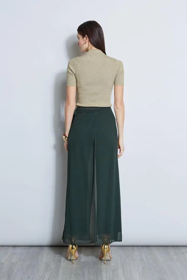 Elie Tahari Overlay Pant Camouflage Women Bottoms