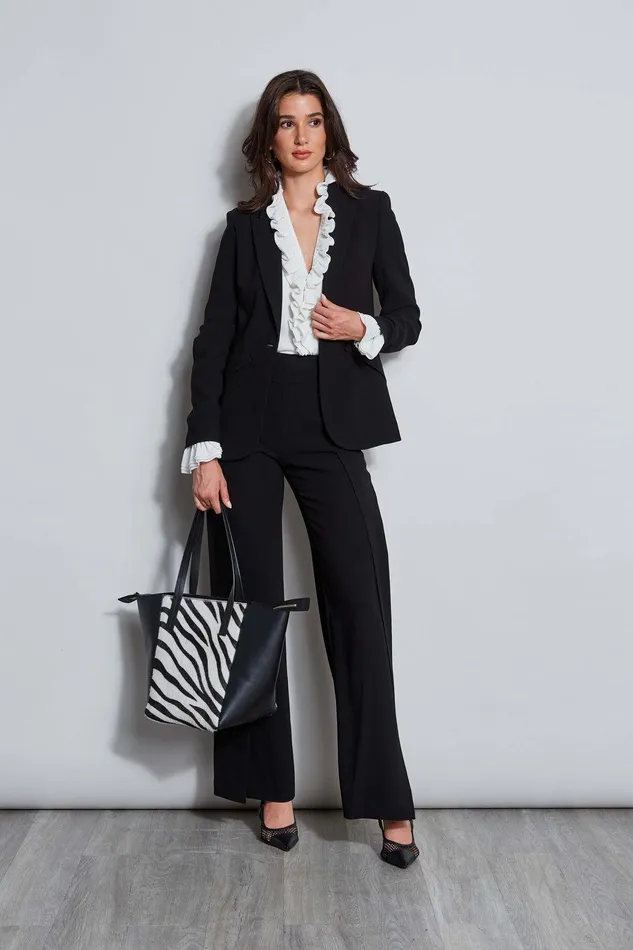 Elie Tahari Ruffle Silk Shirt Fresh Pearl Women Tops