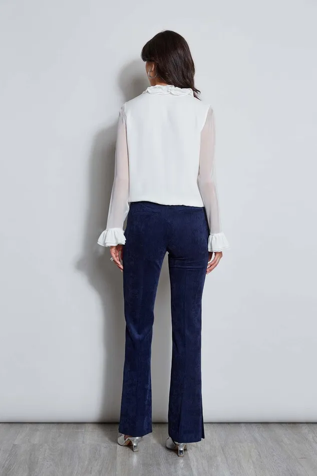 Elie Tahari Ruffle Silk Shirt Fresh Pearl Women Tops