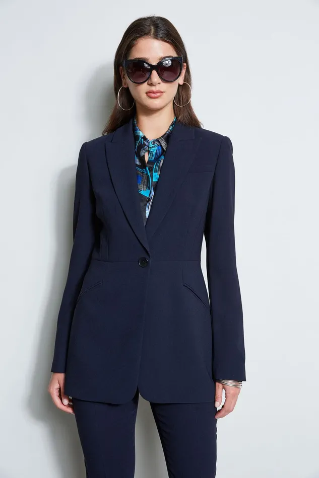 Elie Tahari Single Button Blazer Stargazer Women Jackets and Blazers