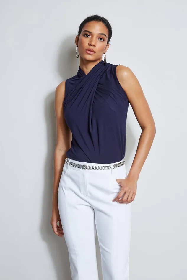 Elie Tahari Sleeveless Twist Knit Stargazer Women Tops