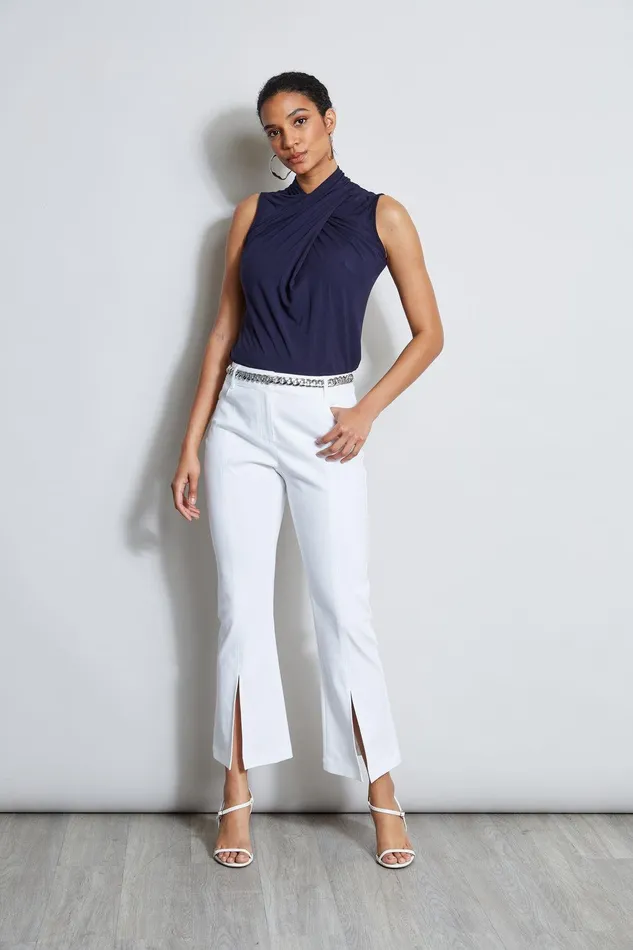 Elie Tahari Sleeveless Twist Knit Stargazer Women Tops