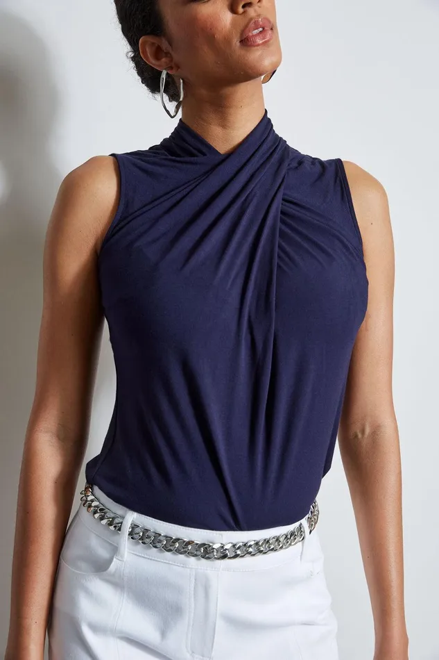 Elie Tahari Sleeveless Twist Knit Stargazer Women Tops