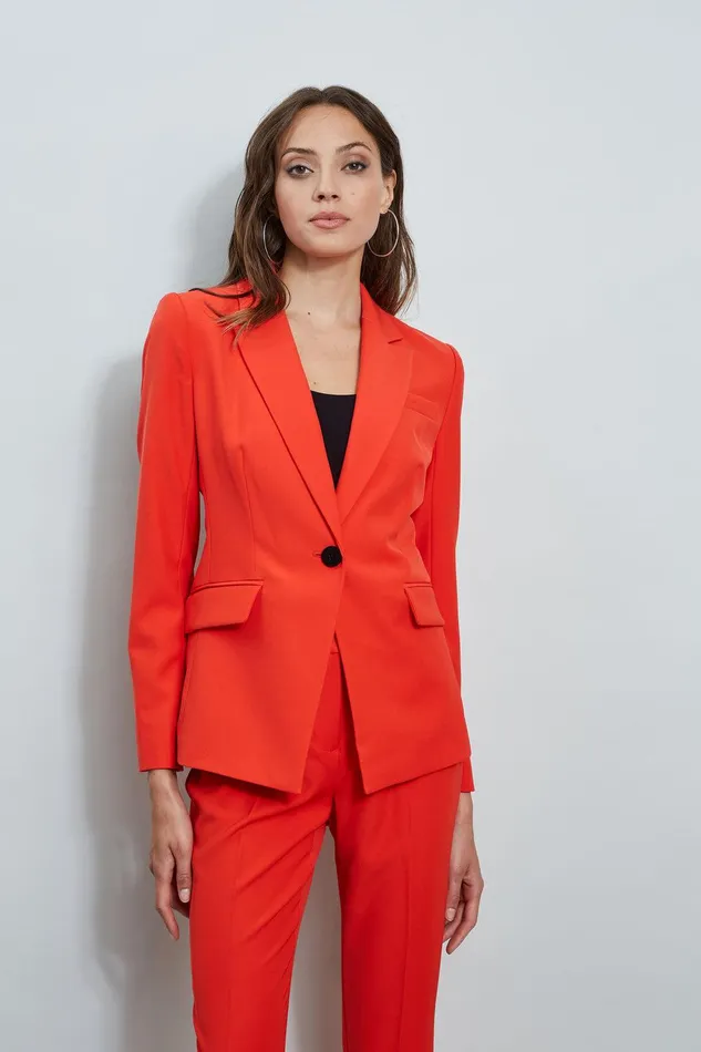 Elie Tahari Slim Fit Blazer Cayenne Women Jackets and Blazers