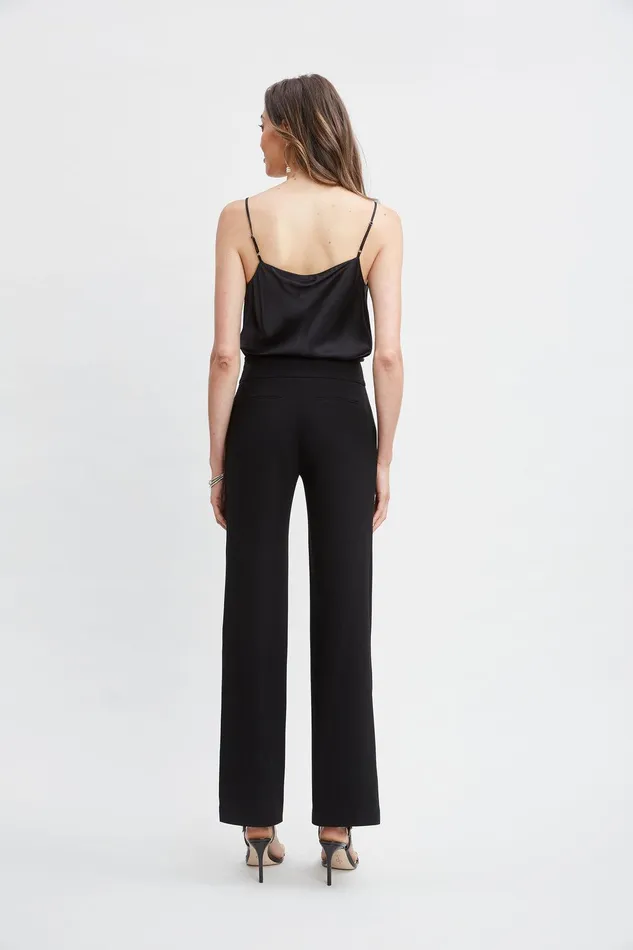 Elie Tahari Stretch Silk Satin Cami Black Women Tops