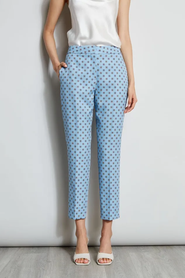 Elie Tahari Sun Print Pant Sun Blue Print Women Bottoms