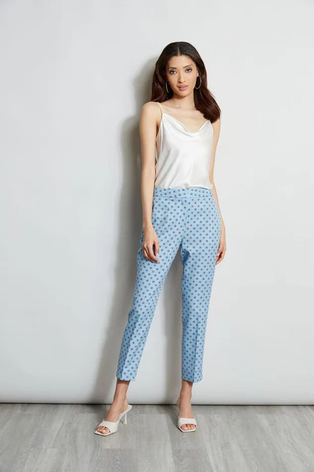 Elie Tahari Sun Print Pant Sun Blue Print Women Bottoms