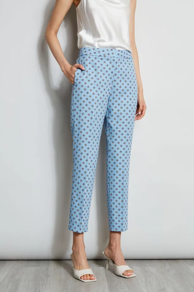 Elie Tahari Sun Print Pant Sun Blue Print Women Bottoms
