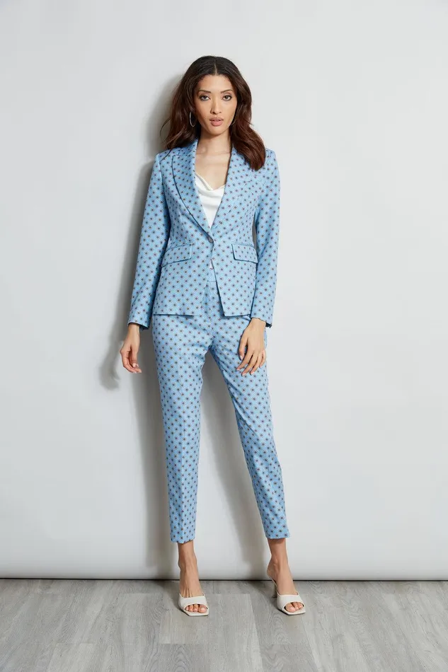 Elie Tahari Sun Print Pant Sun Blue Print Women Bottoms