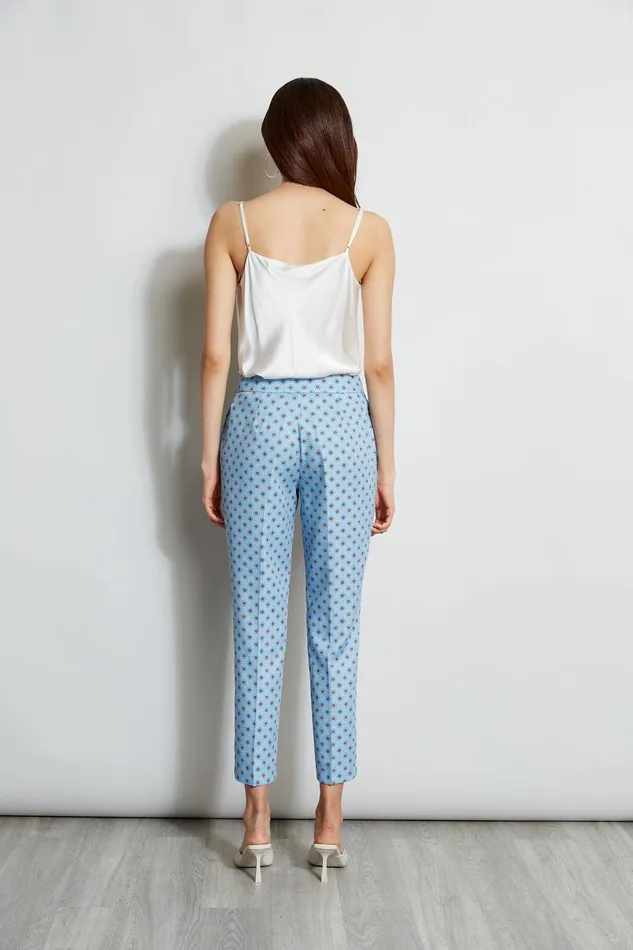Elie Tahari Sun Print Pant Sun Blue Print Women Bottoms