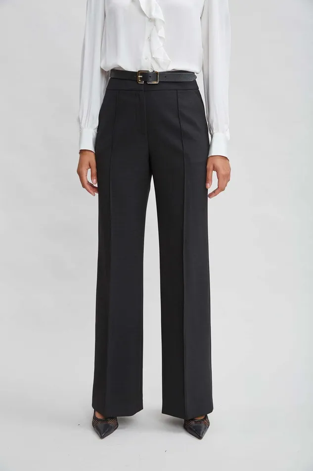 Elie Tahari Wide Leg Pant Black Women Bottoms