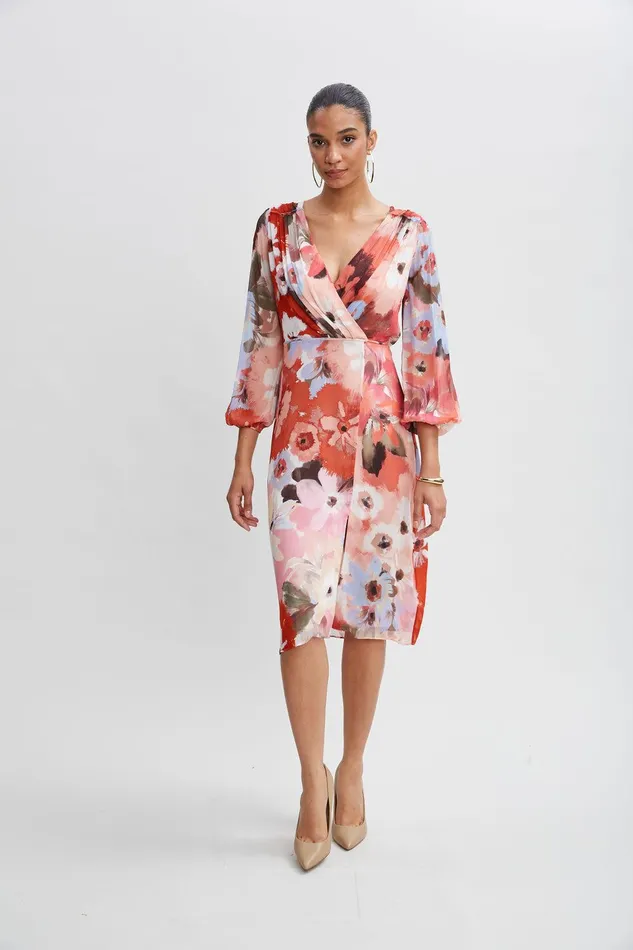 Elie Tahari Wintergarden Floral Dress Multi Women Dresses and Jumpsuits