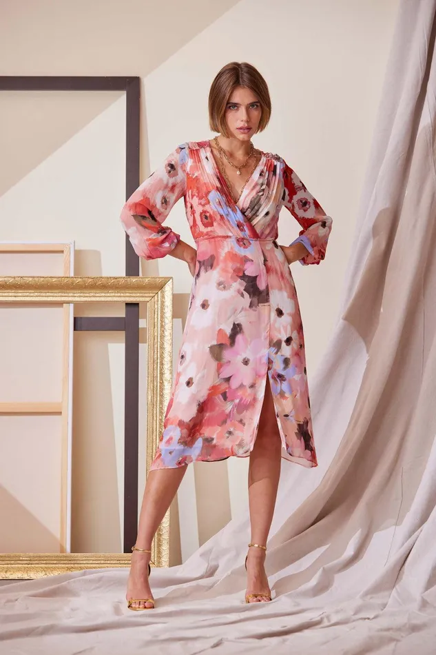 Elie Tahari Wintergarden Floral Dress Multi Women Dresses and Jumpsuits