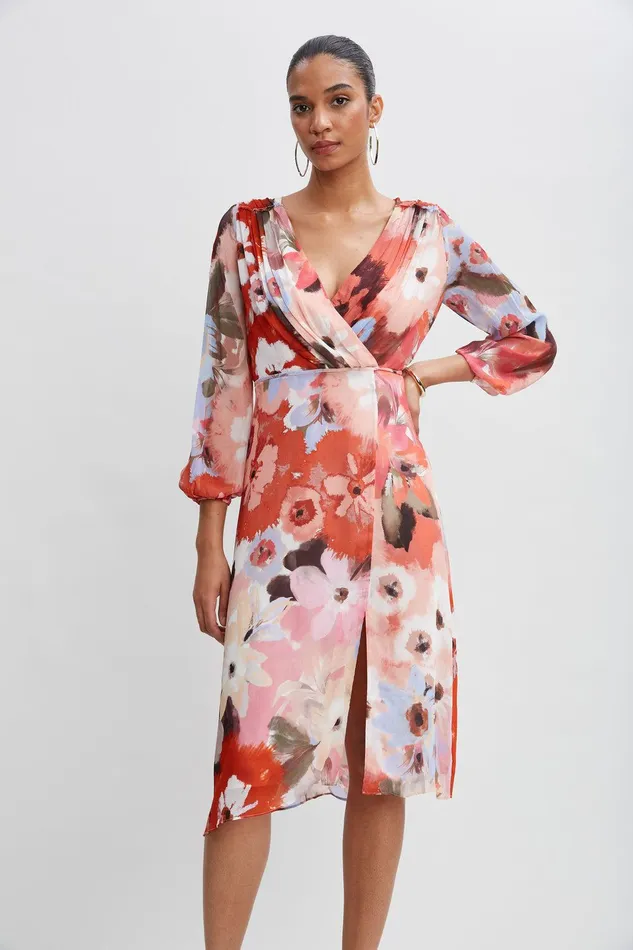 Elie Tahari Wintergarden Floral Dress Multi Women Dresses and Jumpsuits