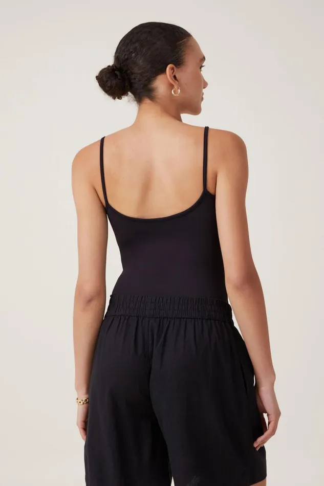 Emily Ballet Back Bodysuit Black Women Cotton On Tops