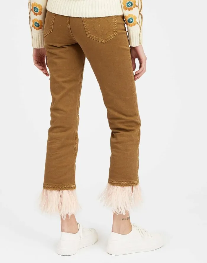 Fancy Crop Jeans Khaki Women La Double J Shorts and Pants Fancy Crop Jeans Khaki Women La Double J Shorts and Pants