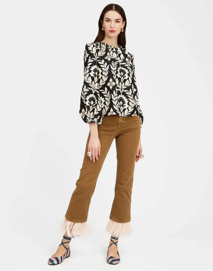 Fancy Crop Jeans Khaki Women La Double J Shorts and Pants Fancy Crop Jeans Khaki Women La Double J Shorts and Pants