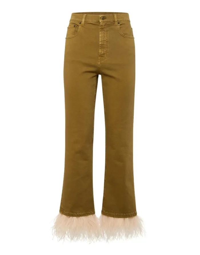 Fancy Crop Jeans Khaki Women La Double J Shorts and Pants Fancy Crop Jeans Khaki Women La Double J Shorts and Pants