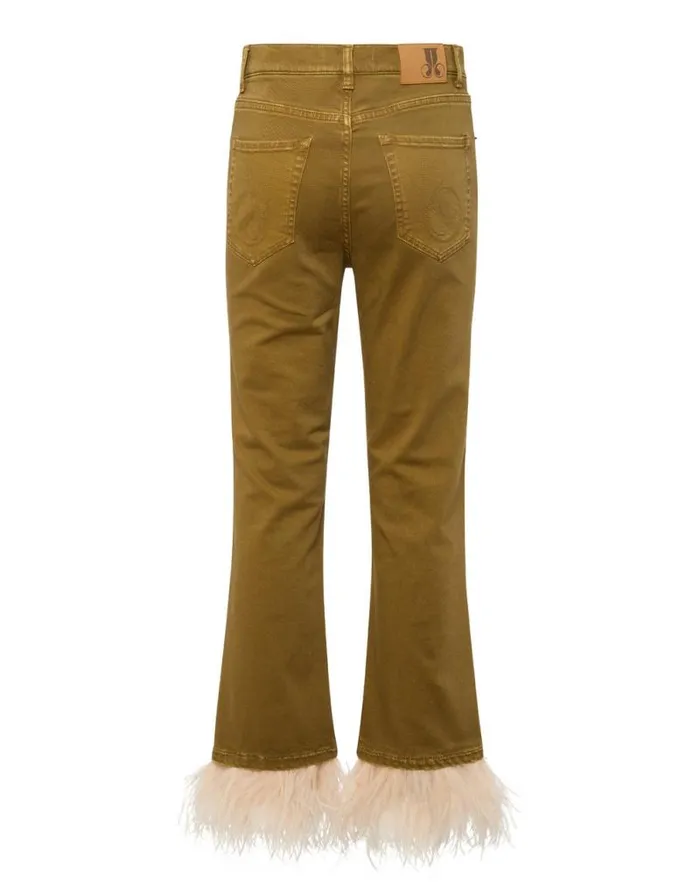 Fancy Crop Jeans Khaki Women La Double J Shorts and Pants Fancy Crop Jeans Khaki Women La Double J Shorts and Pants