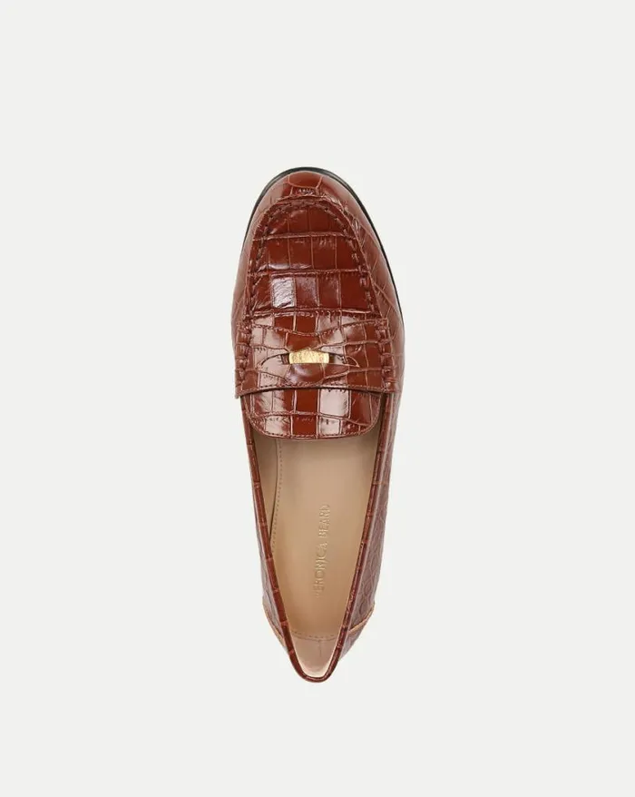 Flats and Loafers Shop Veronica Beard Penny Leather Loafer Brown