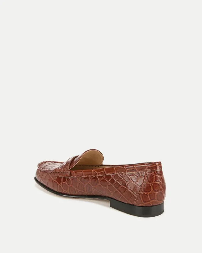 Flats and Loafers Shop Veronica Beard Penny Leather Loafer Brown