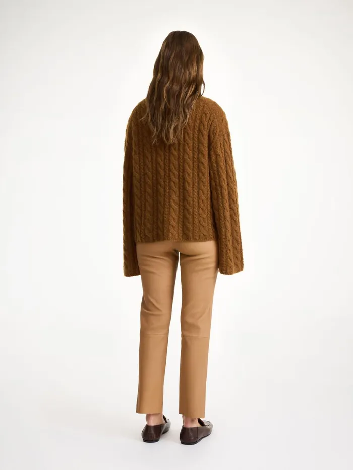 Florentina Leather Trousers Raw Sugar Women By Malene Birger Trousers