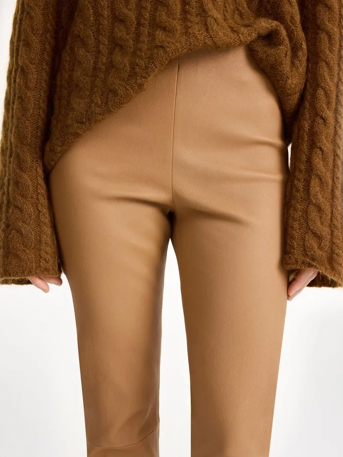 Florentina Leather Trousers Raw Sugar Women By Malene Birger Trousers